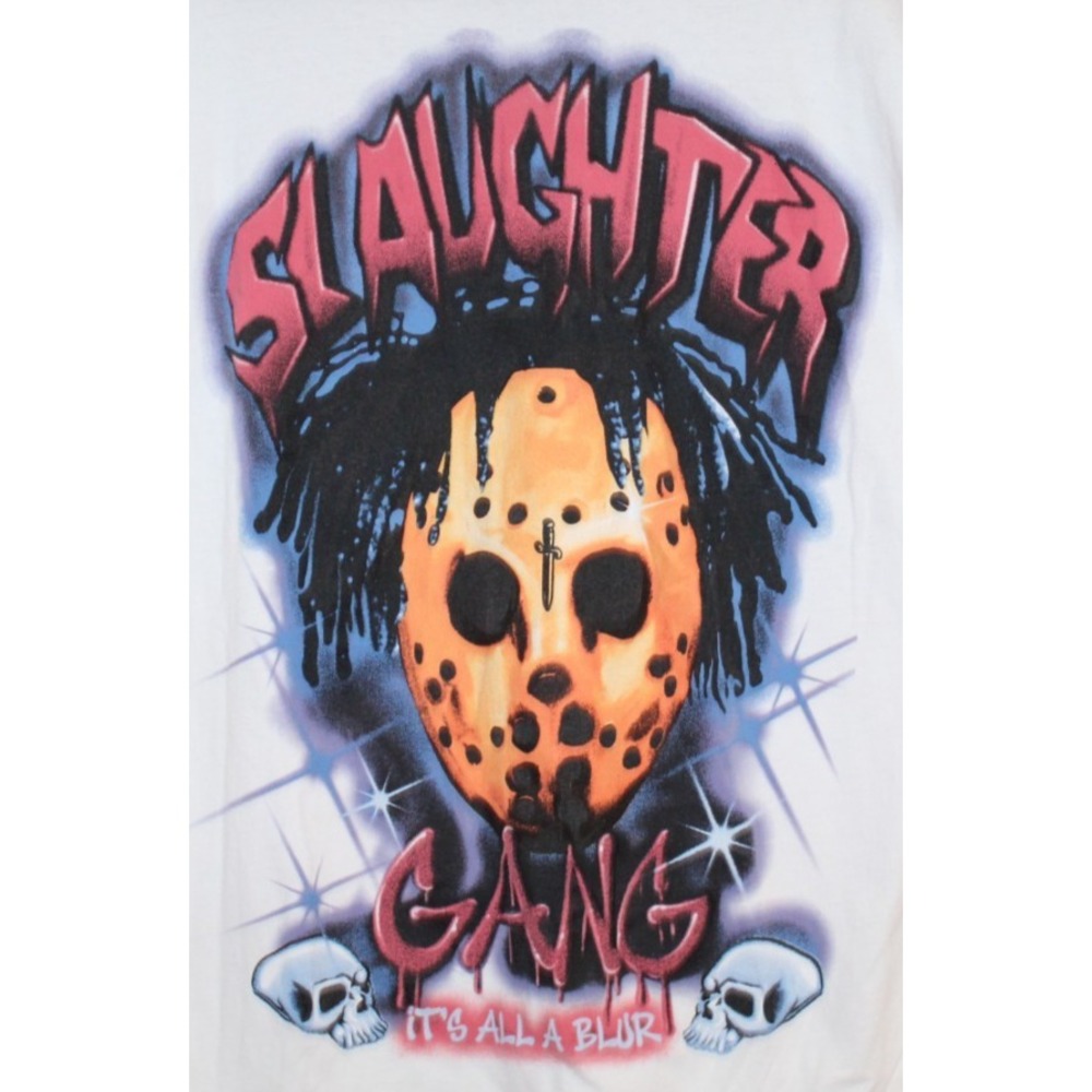 Slaughter Gang It's All A Blur Tour T Shirt XL White Drake 21 Savage Graphic Tee